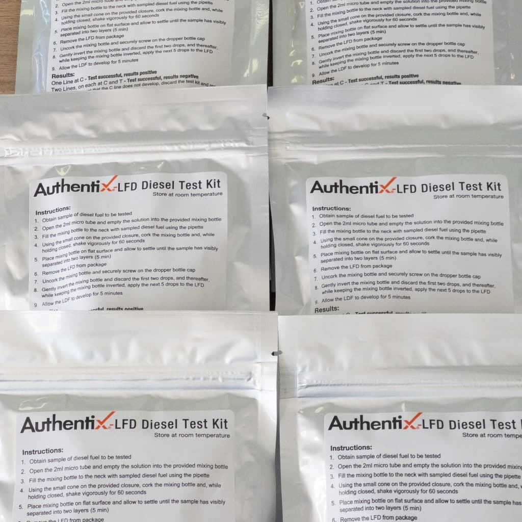 Authentix LFD test kit box of 10 – product view